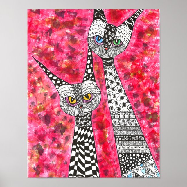 Siamese Cats Poster 11" x 14" (You can Customise) (Front)