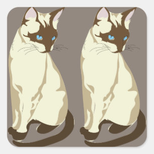 Siamese cats stickers