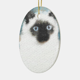 Siamese Ceramic Ornament
