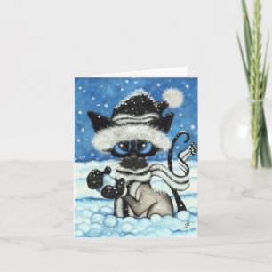 Siamese Christmas Cat by BiHrLe Card