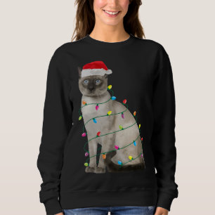 Siamese Christmas Xmas Cat Sweatshirt