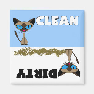 Siamese Clean / Dirty Dishwasher Magnet