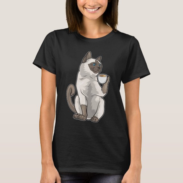 Siamese Coffee Cup T-Shirt (Front)