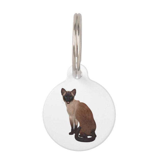 Siamese Dark Seal Point Cat Pet Tag (Front)