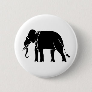 Siamese Elephant 6 Cm Round Badge