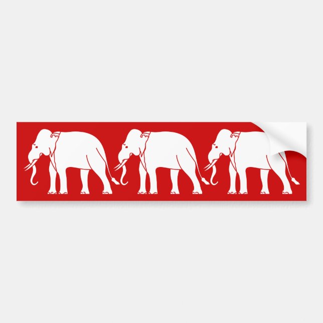 Siamese Elephant Bumper Sticker (Front)