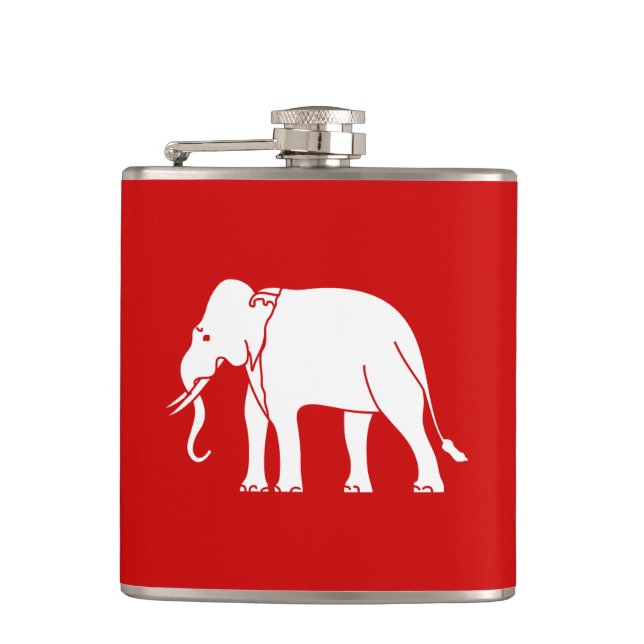 Siamese Elephant Hip Flask (Front)
