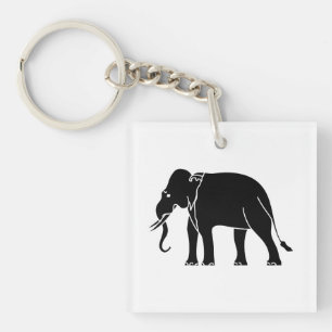 Siamese Elephant Key Ring