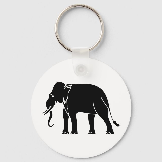 Siamese Elephant Key Ring (Front)