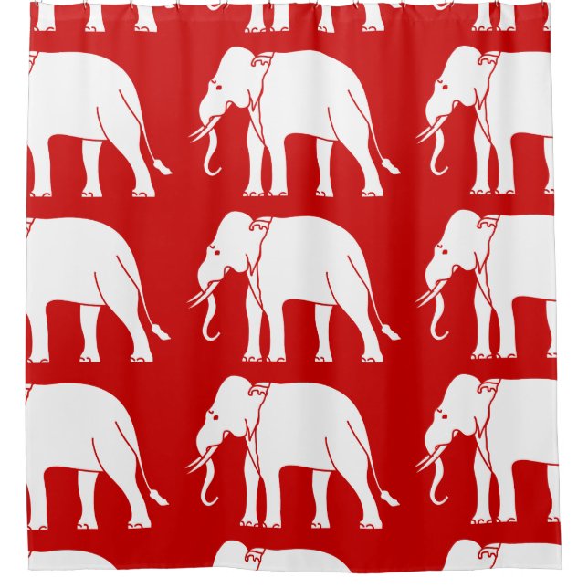 Siamese Elephant Shower Curtain (Front)