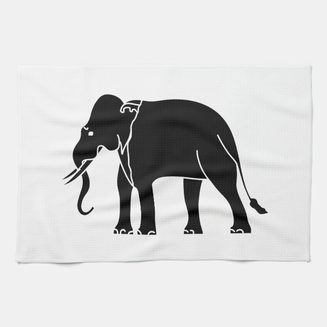 Siamese Elephant Tea Towel (Horizontal)