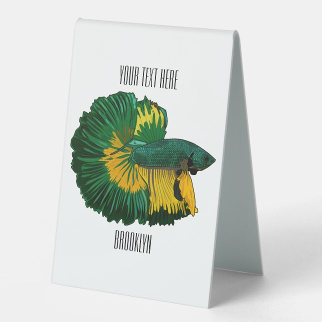 Siamese fighting fish cartoon illustration (Front)