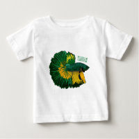 Siamese fighting fish cartoon illustration