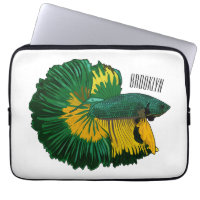 Siamese fighting fish cartoon illustration