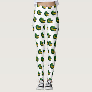Siamese fighting fish cartoon illustration leggings