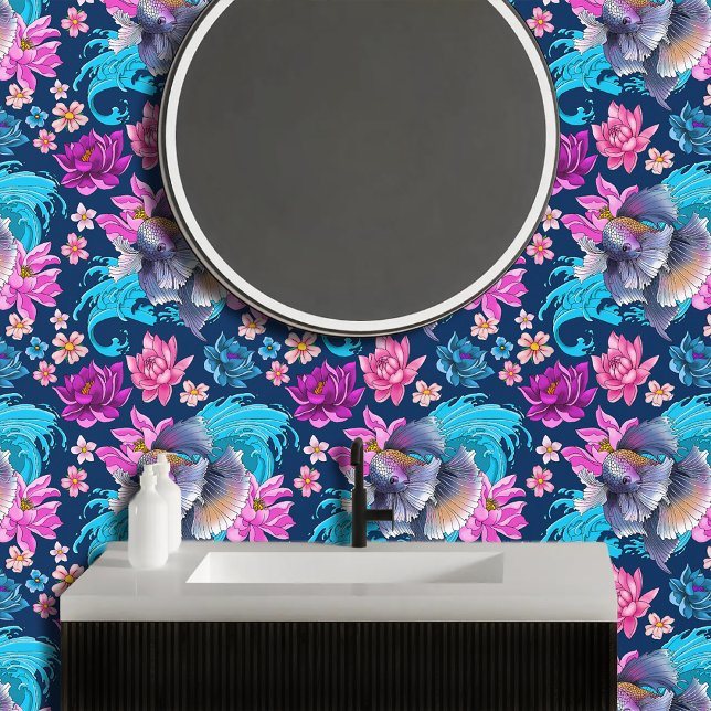 Siamese Fighting Fish Floral Wallpaper (Creator Uploaded)