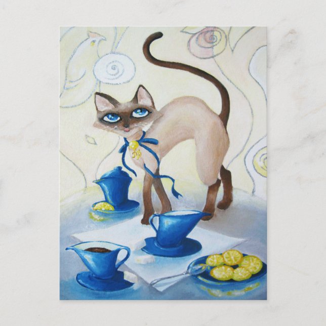 Siamese - fine art postcard (Front)