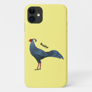 Siamese fireback bird cartoon illustration  iPhone 11 case