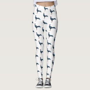 Siamese fireback bird cartoon illustration leggings