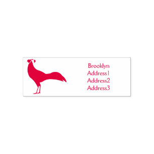 Siamese fireback bird cartoon illustration self-inking stamp