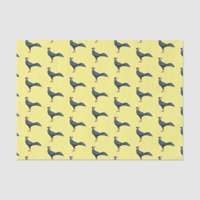 Siamese fireback bird cartoon illustration tissue paper (Front)
