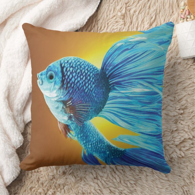 Siamese Fish Throw Pillow (Blanket)