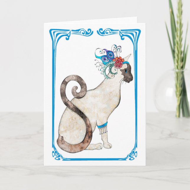 Siamese Greeting Card (Front)