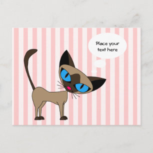 Siamese Hello Postcard - Customise it!