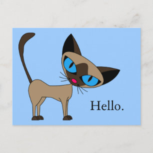 Siamese Hello Postcard - Customise it!