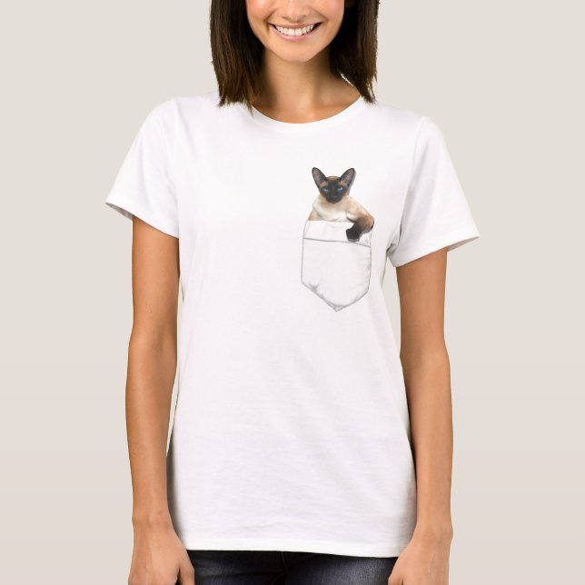 Siamese In Your Pocket T-Shirt (Front)