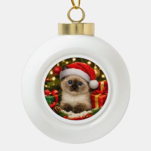 Siamese Kitten Christmas Ornament