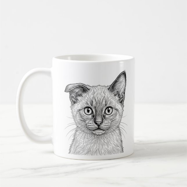 Siamese Kitten Coffee Mug (Left)