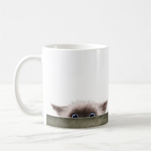 Siamese Kitten Stalking You Cartoon Coffee Mug