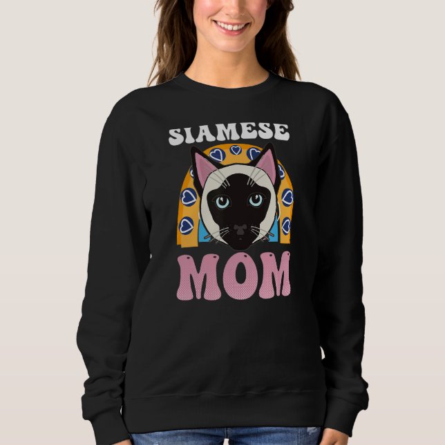 Siamese Mum Siamese Cat Sweatshirt (Front)