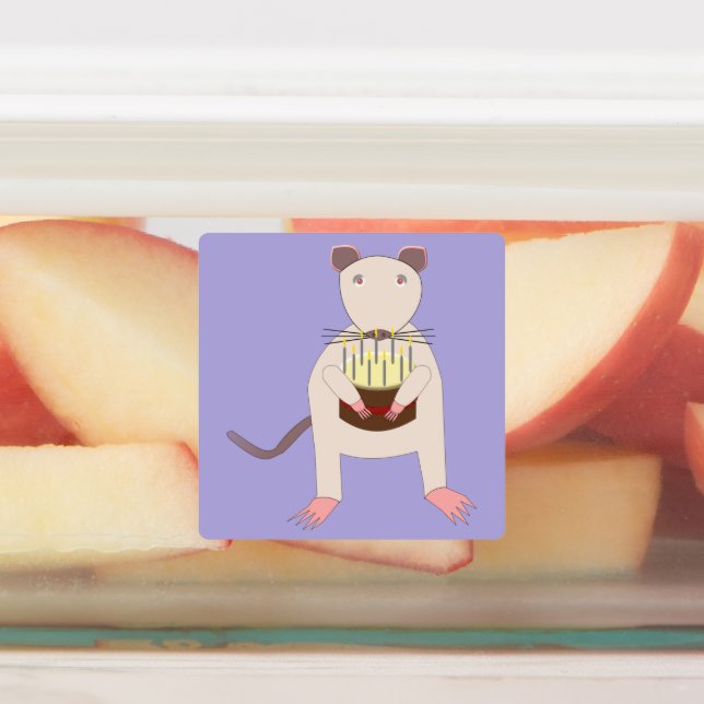 Siamese Rat with Birthday Cake (Affixed)