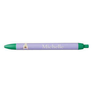 Siamese Rat with Birthday Cake Custom Name Black Ink Pen