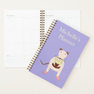 Siamese Rat with Birthday Cake Custom Planner
