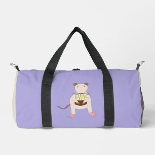 Siamese Rat with Birthday Cake Duffle Bag