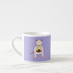 Siamese Rat with Birthday Cake Espresso Cup