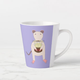 Siamese Rat with Birthday Cake Latte Mug