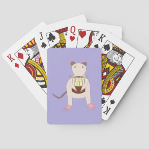 Siamese Rat with Birthday Cake Playing Cards