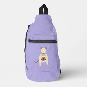 Siamese Rat with Birthday Cake Sling Bag