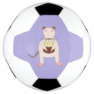 Siamese Rat with Birthday Cake Soccer Ball