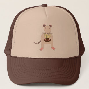 Siamese Rat with Birthday Cake Trucker Hat