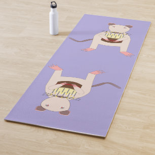 Siamese Rat with Birthday Cake Yoga Mat