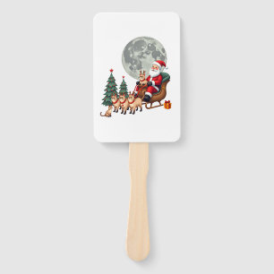 Siamese Reindeer Christmas Siamese Cat Lover Gifts Hand Fan