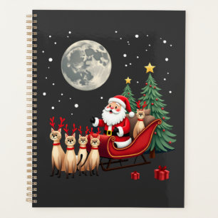 Siamese Reindeer Christmas Siamese Cat Lover Gifts Planner