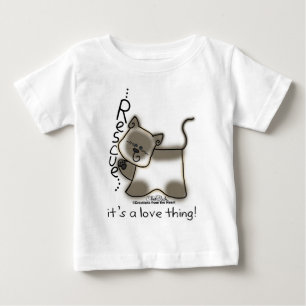 Siamese RESCUE...it's a love thing! Baby T-Shirt