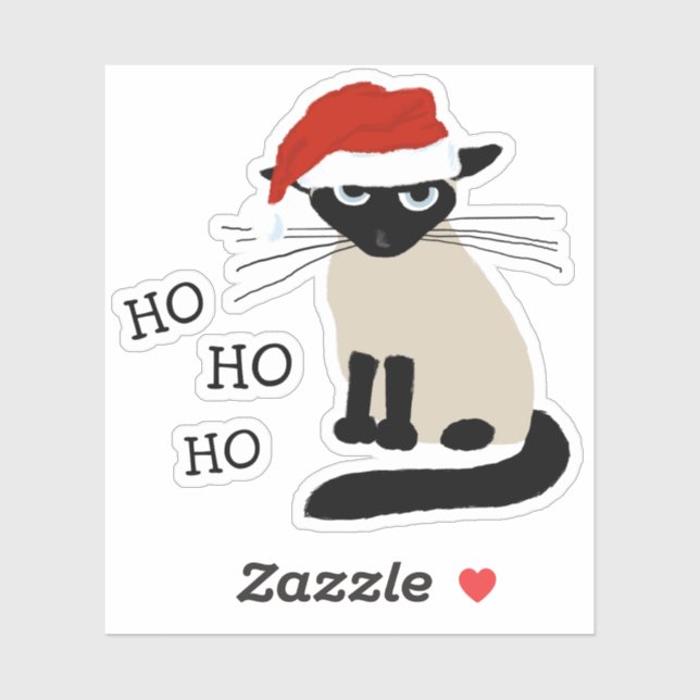 Siamese Santa Cat Ho Ho Ho (Sheet)