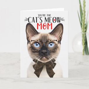 Siamese Seal Point Cat for Mum on Mother's Day Holiday Card